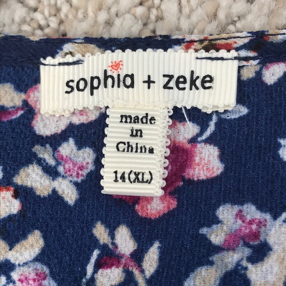 Beautiful Blue Ruffled Floral Dress - Picture 4 of 5